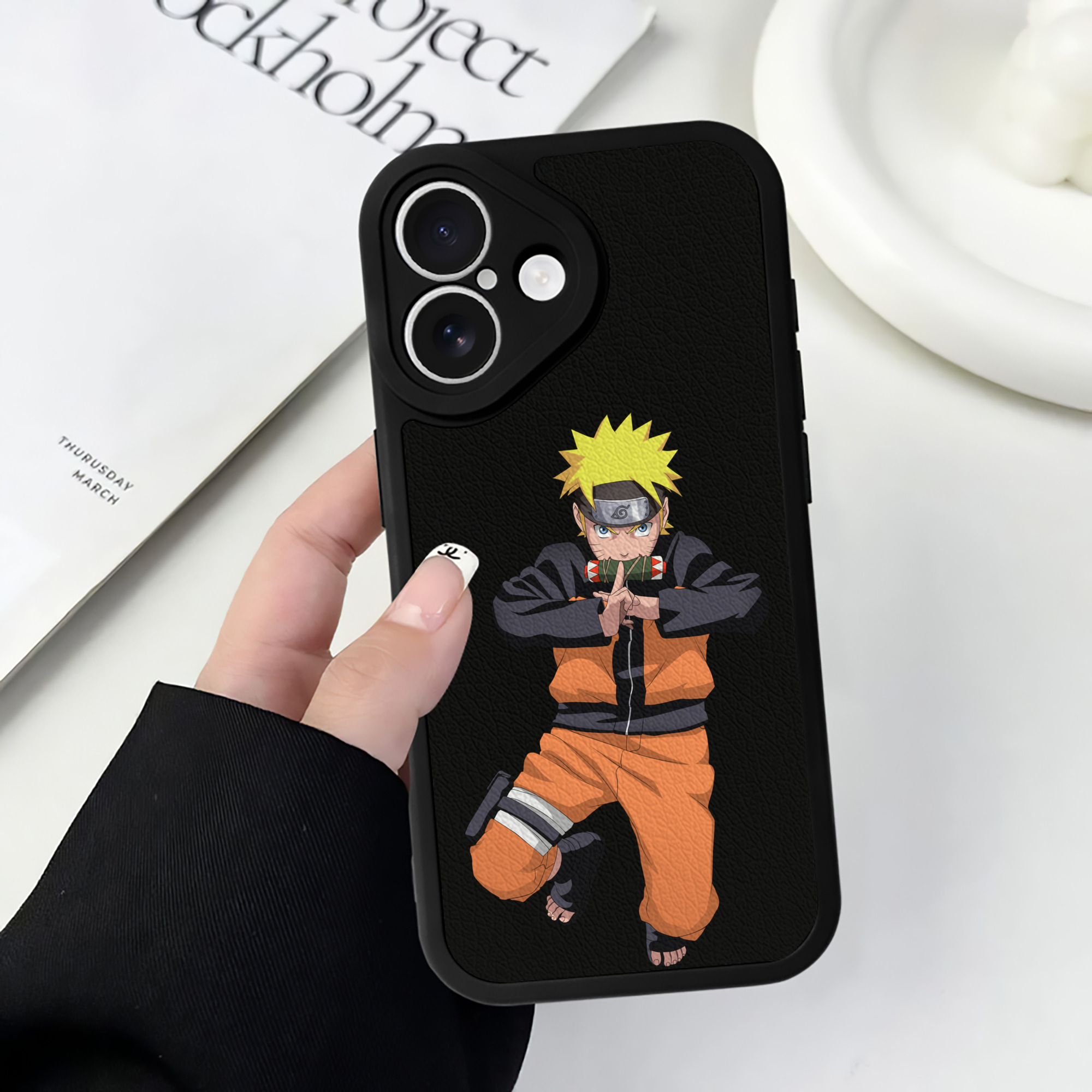 （画像用） NARUTO -ナルト- うずまき ナルト Uzumaki Naruto 【iPhone 16シリーズ対応】シリコンスマホケース（レザー調） 材質：シリコン